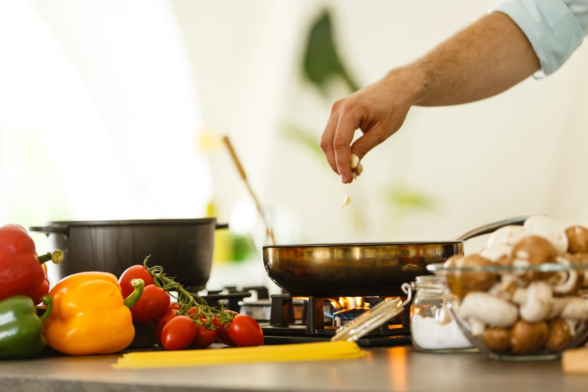 Man cooking